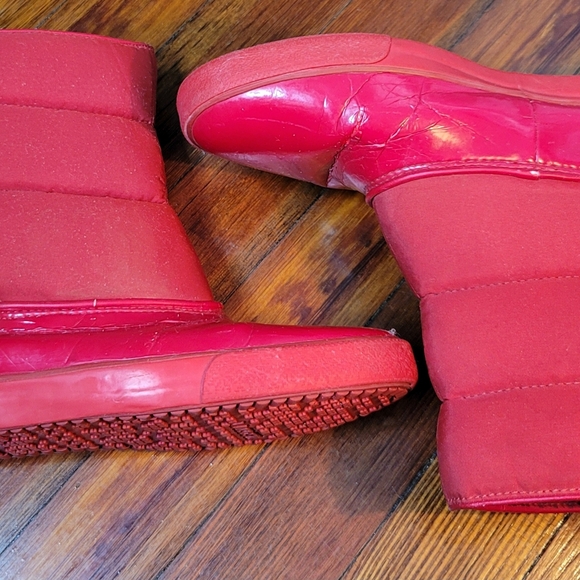 LACOSTE Rain Boots Red Women's Size 8 - Picture 5 of 15
